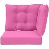 Lauko sofa pagalvėlė 3 pcs Rožinė Poliesteris