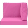 Lauko sofa pagalvėlė 3 pcs Rožinė Poliesteris
