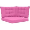 Lauko sofa pagalvėlė 3 pcs Rožinė Poliesteris