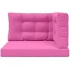 Lauko sofa pagalvėlė 3 pcs Rožinė Poliesteris