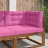 Lauko sofa pagalvėlė 3 pcs Rožinė Poliesteris
