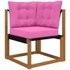 Lauko sofa pagalvėlė 3 pcs Rožinė Poliesteris