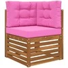 Lauko sofa pagalvėlė 3 pcs Rožinė Poliesteris
