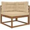 Lauko sofa pagalvėlė 3 pcs Smėlio Poliesteris