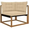 Lauko sofa pagalvėlė 3 pcs Smėlio Poliesteris