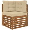 Lauko sofa pagalvėlė 3 pcs Smėlio Poliesteris