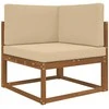 Lauko sofa pagalvėlė 3 pcs Smėlio Poliesteris