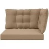 Lauko sofa pagalvėlė 3 pcs Taupe Poliesteris