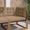 Lauko sofa pagalvėlė 3 pcs Taupe Poliesteris