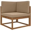 Lauko sofa pagalvėlė 3 pcs Taupe Poliesteris