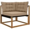Lauko sofa pagalvėlė 3 pcs Taupe Poliesteris