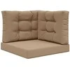 Lauko sofa pagalvėlė 3 pcs Taupe Poliesteris