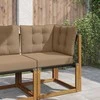 Lauko sofa pagalvėlė 3 pcs Taupe Poliesteris