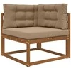 Lauko sofa pagalvėlė 3 pcs Taupe Poliesteris