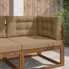 Lauko sofa pagalvėlė 3 pcs Taupe Poliesteris