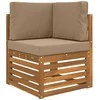 Lauko sofa pagalvėlė 3 pcs Taupe Poliesteris