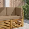 Lauko sofa pagalvėlė 3 pcs Taupe Poliesteris
