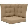 Lauko sofa pagalvėlė 3 pcs Taupe Poliesteris