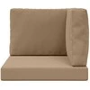 Lauko sofa pagalvėlė 3 pcs Taupe Poliesteris