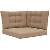 Lauko sofa pagalvėlė 3 pcs Taupe Poliesteris