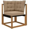 Lauko sofa pagalvėlė 3 pcs Taupe Poliesteris