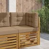 Lauko sofa pagalvėlė 3 pcs Taupe Poliesteris