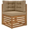 Lauko sofa pagalvėlė 3 pcs Taupe Poliesteris