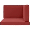 Lauko sofa pagalvėlė 3 pcs Vyno raudonumo Poliesteris