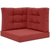 Lauko sofa pagalvėlė 3 pcs Vyno raudonumo Poliesteris