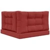 Lauko sofa pagalvėlė 3 pcs Vyno raudonumo Poliesteris