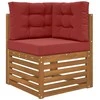 Lauko sofa pagalvėlė 3 pcs Vyno raudonumo Poliesteris