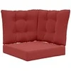 Lauko sofa pagalvėlė 3 pcs Vyno raudonumo Poliesteris