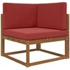 Lauko sofa pagalvėlė 3 pcs Vyno raudonumo Poliesteris