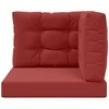 Lauko sofa pagalvėlė 3 pcs Vyno raudonumo Poliesteris