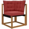 Lauko sofa pagalvėlė 3 pcs Vyno raudonumo Poliesteris