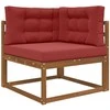 Lauko sofa pagalvėlė 3 pcs Vyno raudonumo Poliesteris