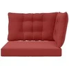 Lauko sofa pagalvėlė 3 pcs Vyno raudonumo Poliesteris
