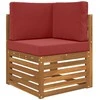 Lauko sofa pagalvėlė 3 pcs Vyno raudonumo Poliesteris