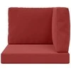 Lauko sofa pagalvėlė 3 pcs Vyno raudonumo Poliesteris