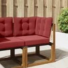 Lauko sofa pagalvėlė 3 pcs Vyno raudonumo Poliesteris