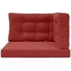 Lauko sofa pagalvėlė 3 pcs Vyno raudonumo Poliesteris