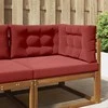 Lauko sofa pagalvėlė 3 pcs Vyno raudonumo Poliesteris