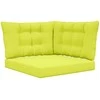 Lauko sofa pagalvėlė 3 pcs Žalia Poliesteris