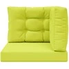 Lauko sofa pagalvėlė 3 pcs Žalia Poliesteris