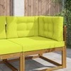 Lauko sofa pagalvėlė 3 pcs Žalia Poliesteris