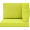 Lauko sofa pagalvėlė 3 pcs Žalia Poliesteris