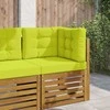Lauko sofa pagalvėlė 3 pcs Žalia Poliesteris