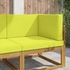 Lauko sofa pagalvėlė 3 pcs Žalia Poliesteris