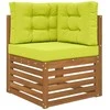 Lauko sofa pagalvėlė 3 pcs Žalia Poliesteris