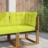 Lauko sofa pagalvėlė 3 pcs Žalia Poliesteris